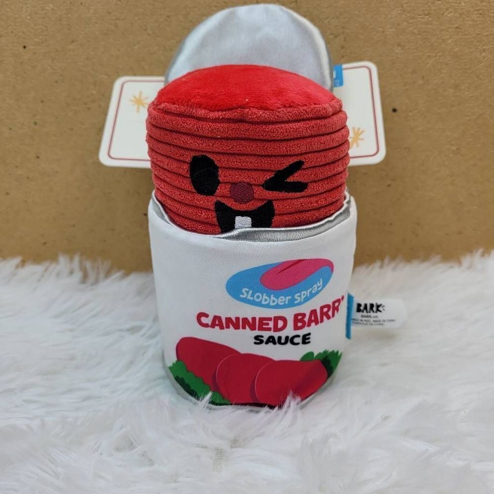 Bark Slobber Spray Canned Barry Sauce Dog Toy  Size Med 20-50 LBS  NWT